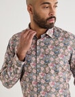 Laidlaw + Leeds All Over Floral Print Long Sleeve Shirt, Green product photo View 04 S