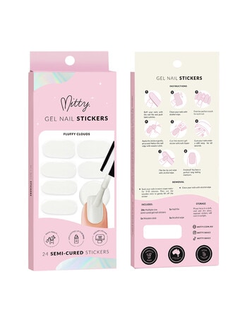 Mitty Gel Nail Stickers, Fluffy Clouds product photo