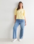 Whistle Broderie Knit Tee, Lemon product photo View 13 S