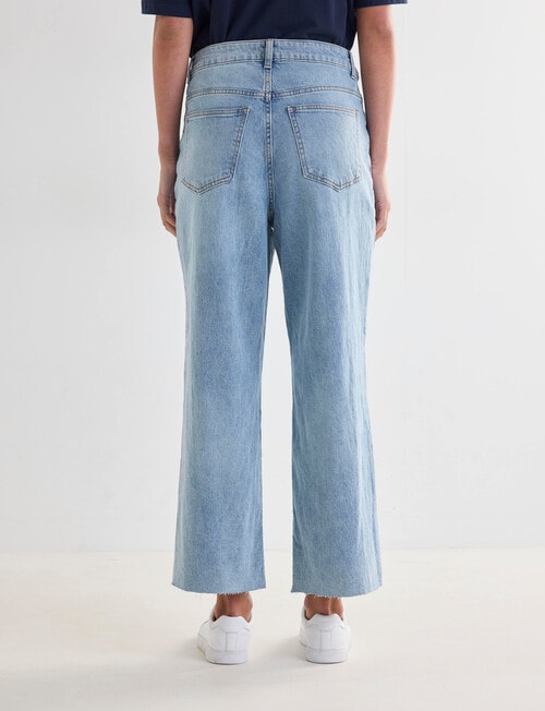 Denim Republic Crop Vintage Straight Jean, Light Wash product photo View 02 L