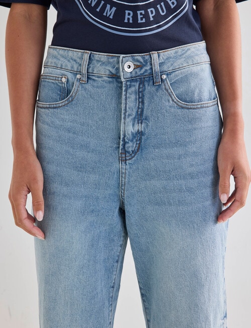 Denim Republic Crop Vintage Straight Jean, Light Wash product photo View 04 L