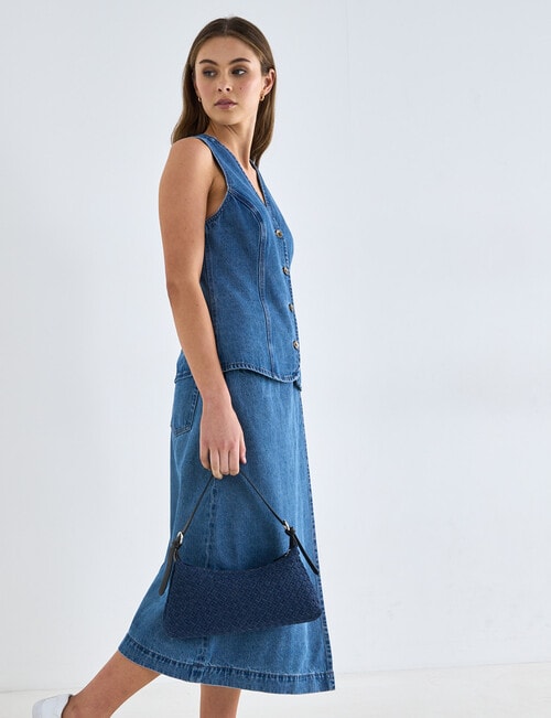 Denim Republic Vest, Mid Wash product photo View 06 L