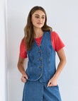 Denim Republic Vest, Mid Wash product photo View 07 S