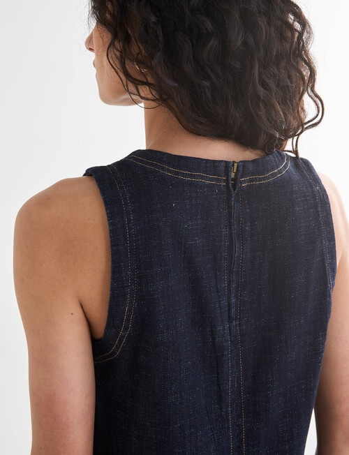 Denim Republic Sleeveless Shell Top, Rinse product photo View 09 L