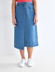 Denim Republic Wrap Skirt, Mid Wash product photo