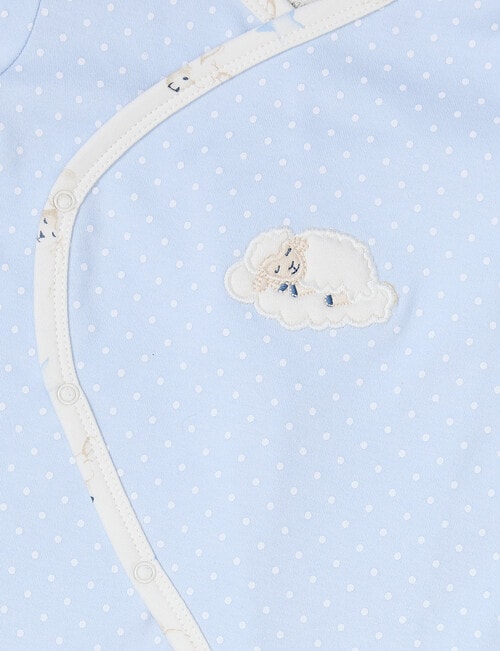 Little Bundle Counting Sheep Gift Clothing Set, 3-Piece, White & Blue product photo View 03 L