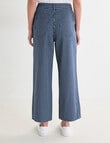Denim Republic Crop Baggy Jean, Stripe Navy product photo View 02 S