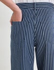Denim Republic Crop Baggy Jean, Stripe Navy product photo View 06 S