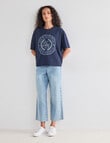 Denim Republic Crop Vintage Straight Jean, Light Wash product photo View 03 S