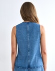 Denim Republic Vest, Mid Wash product photo View 02 S