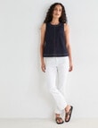 Denim Republic Sleeveless Shell Top, Rinse product photo View 03 S