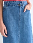 Denim Republic Wrap Skirt, Mid Wash product photo View 04 S