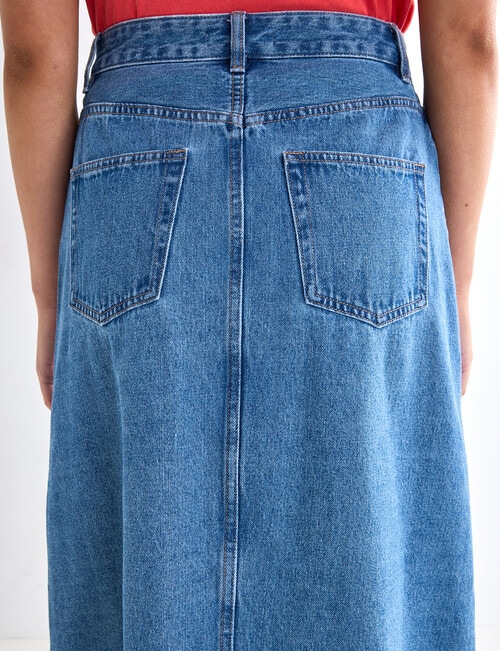 Denim Republic Wrap Skirt, Mid Wash product photo View 06 L