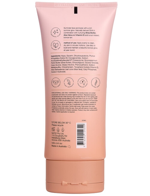 Natio Tan Bronzing Glow Gradual Tanning Lotion product photo View 03 L