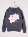 Switch Hibiscus Oversized Hoodie, Charcoal product photo View 02 S