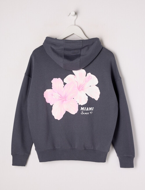 Switch Hibiscus Oversized Hoodie, Charcoal product photo View 02 L