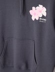 Switch Hibiscus Oversized Hoodie, Charcoal product photo View 03 S