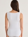 Lyric Rib Tank Top, White product photo View 02 S