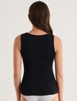 Lyric Rib Tank Top, Black product photo View 02 S
