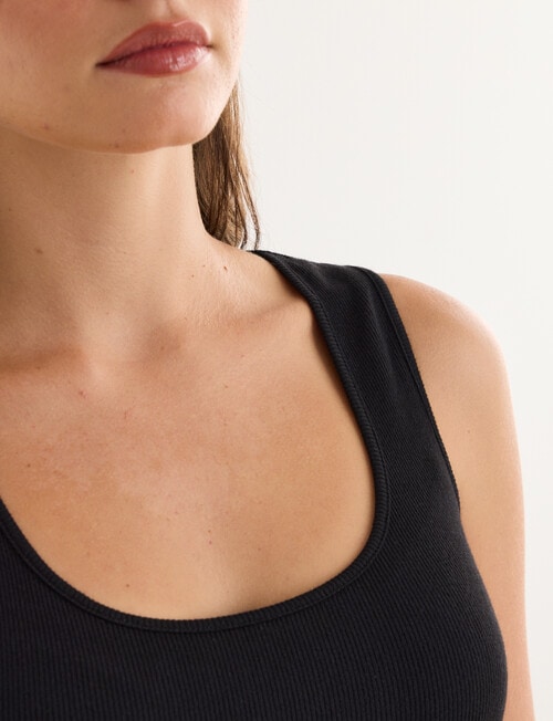 Lyric Rib Tank Top, Black product photo View 03 L