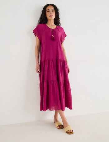 Zest Textured Maxi Dress, Violet product photo