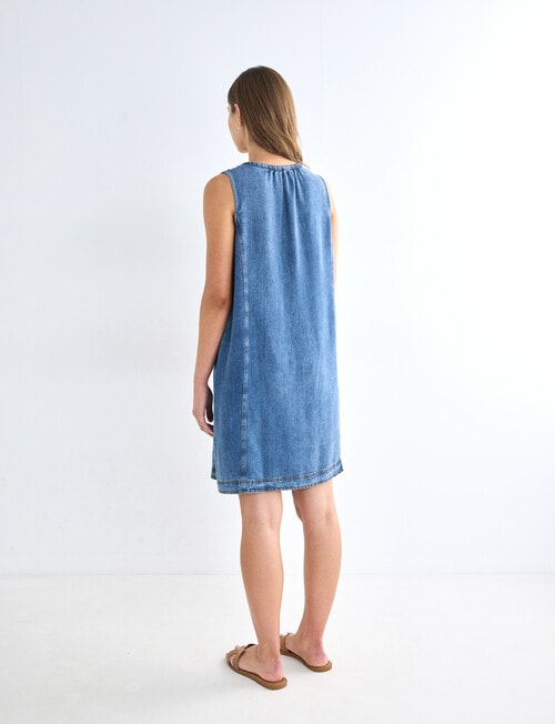 Zest Holiday Shift Dress, Chambray product photo View 02 L