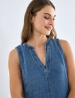 Zest Holiday Shift Dress, Chambray product photo View 04 S