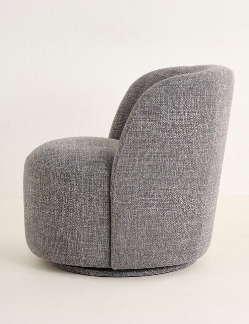 LUCA Furniture Belmont Fabric Swivel Chair, Ash product photo View 03 L