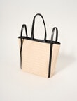 Whistle Accessories Cielo Straw Tote Bag, Natural & Black product photo View 03 S