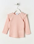 Milly & Milo Merino Rib Long-Sleeve Top, Ballet Pink product photo