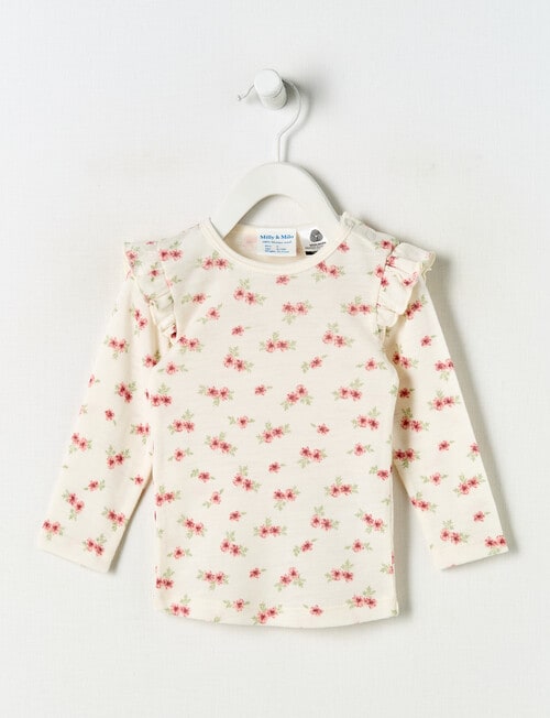 Milly & Milo Merino Long-Sleeve Floral Top, Multicoloured product photo