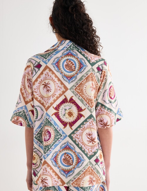 Zest Holiday Havana Print Tie Shirt, Multicoloured product photo View 02 L