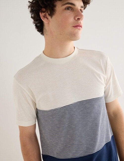 Tarnish Empire Stripe Tee, Off White product photo View 04 L