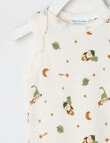 Milly & Milo Merino Sleeveless Space Dino Bodysuit, Cream product photo View 02 S