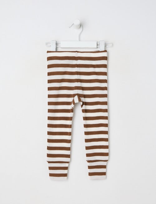 Milly & Milo Merino Stripe Leggings, Sepia product photo