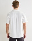 Laidlaw + Leeds Self Textured Short Sleeve Shirt, White product photo View 02 S