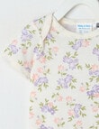 Milly & Milo Merino Short Sleeve Floral Bodysuit, Multi Coloured product photo View 02 S