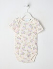 Milly & Milo Merino Short Sleeve Floral Bodysuit, Multi Coloured product photo
