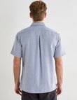 Laidlaw + Leeds Open Weave Short Sleeve Shirt, Light Blue product photo View 02 S
