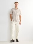 Laidlaw + Leeds Open Weave Short Sleeve Shirt, Tan product photo View 03 S