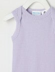 Milly & Milo Merino Short Sleeve Rib Bodysuit, Lilac product photo View 02 S
