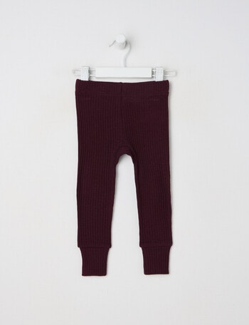 Milly & Milo Merino Rib Leggings, Cherry Lacquer product photo