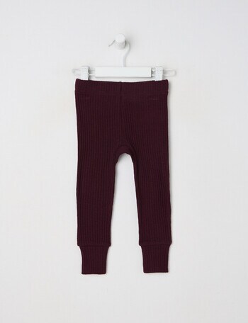 Milly & Milo Merino Rib Leggings, Cherry Lacquer product photo