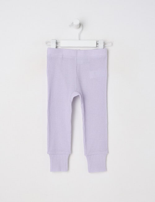 Milly & Milo Merino Rib Leggings, Galactic Lilac product photo