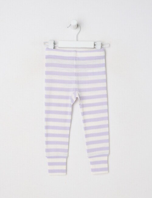 Milly & Milo Merino Stripe Leggings, Galactic Lilac product photo