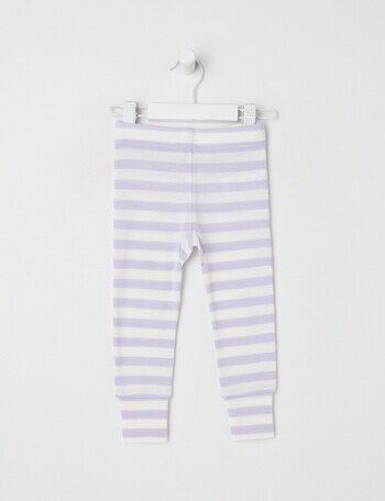 Milly & Milo Merino Stripe Leggings, Galactic Lilac product photo