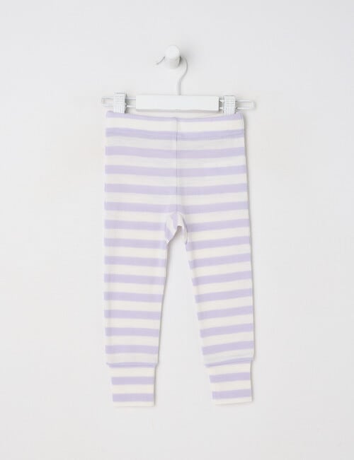 Milly & Milo Merino Stripe Leggings, Galactic Lilac product photo