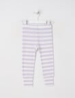 Milly & Milo Merino Stripe Leggings, Galactic Lilac product photo