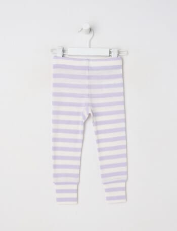 Milly & Milo Merino Stripe Leggings, Galactic Lilac product photo