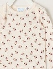 Milly & Milo Long-sleeve Cherry Bodysuit, Cream product photo View 02 S